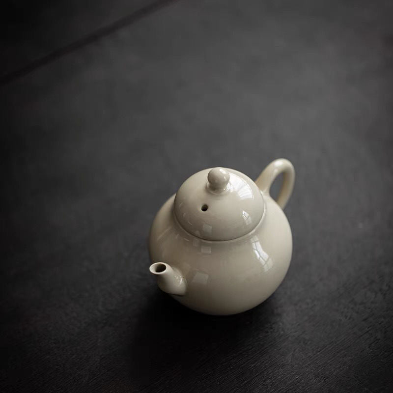 grey handmade ceramic tea pot Kung Fu tea set