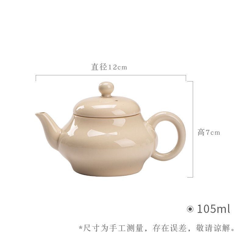grey handmade ceramic tea pot Kung Fu tea set