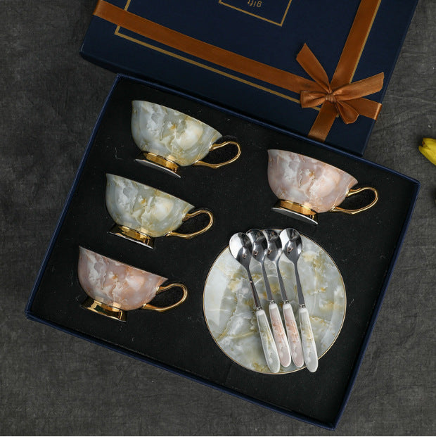 Bone china ceramic tea cup and saucer tea set gift
