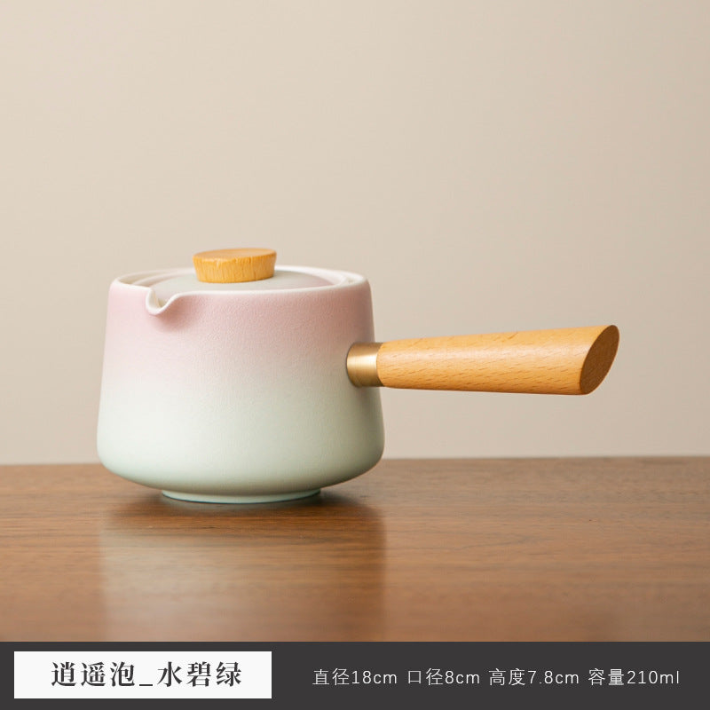 Light luxury portable ceramic travel kung fu tea set quick cup tea water separation outdoor tea holiday gifts
