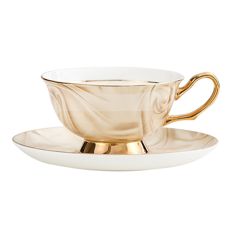 hand painted gold bone china cup set gift British afternoon tea cup coffee cup and saucer housewarming wedding gift