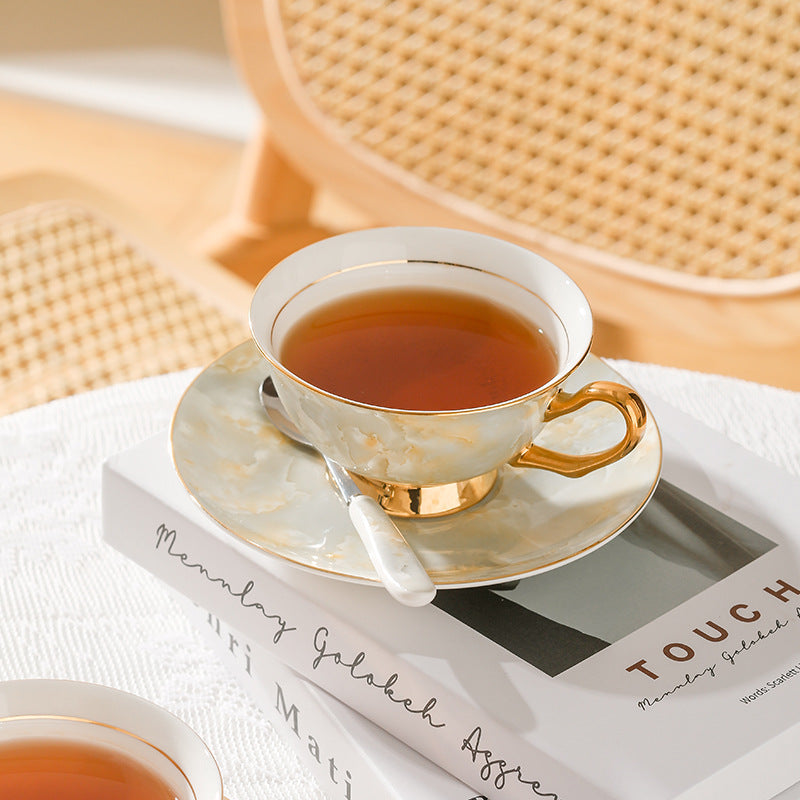 Bone china ceramic tea cup and saucer tea set gift