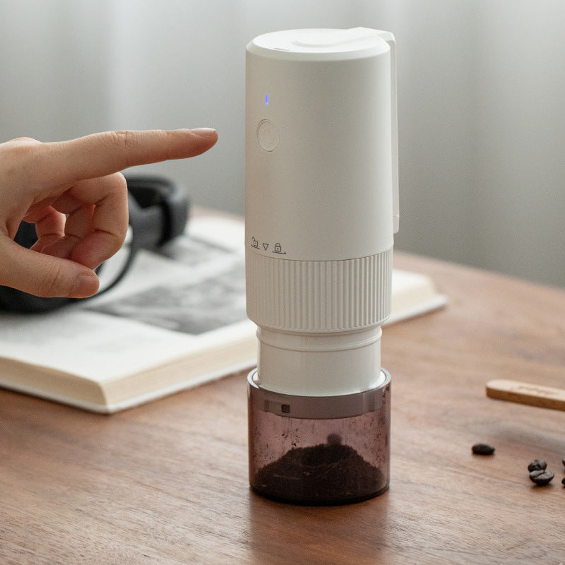 Electric Coffee Bean Grinder - Compact Home Use Model - Portable Automatic Burr Mill