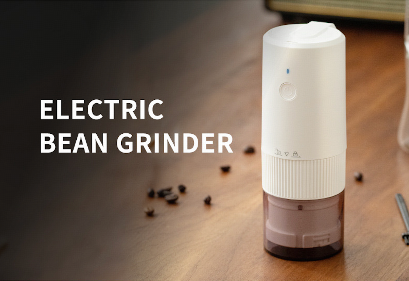 Electric Coffee Bean Grinder - Compact Home Use Model - Portable Automatic Burr Mill