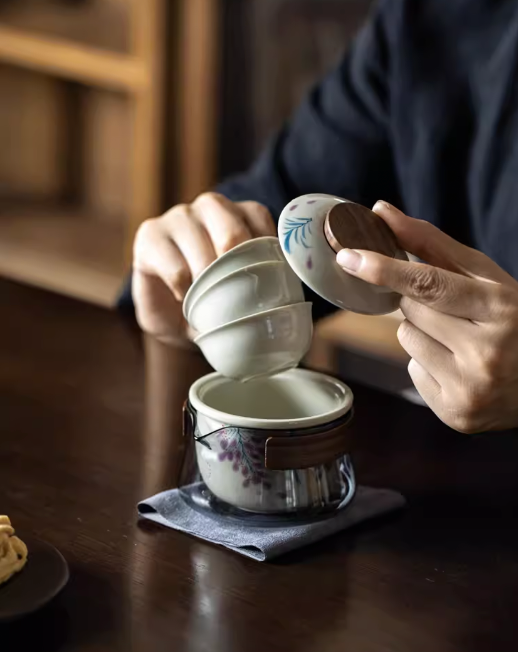Portable Ceramic Travel Teaset With Carrying Case