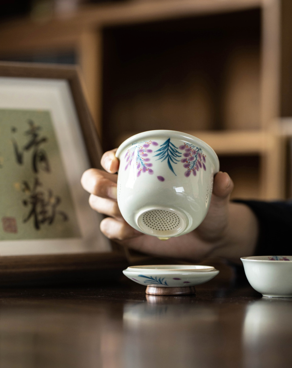 Portable Ceramic Travel Teaset With Carrying Case