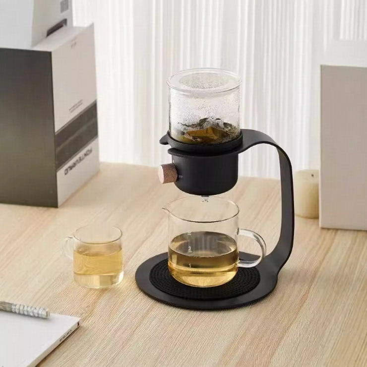 Automatic Glass Teapot & Coffee Dripper: Modern Versatility for Hot & Cold Brews