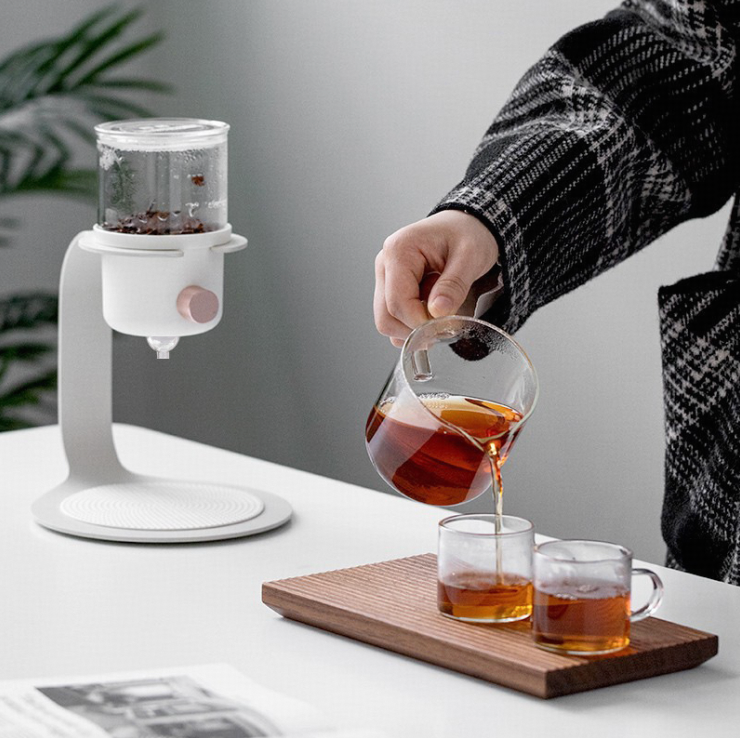 Automatic Glass Teapot & Coffee Dripper: Modern Versatility for Hot & Cold Brews