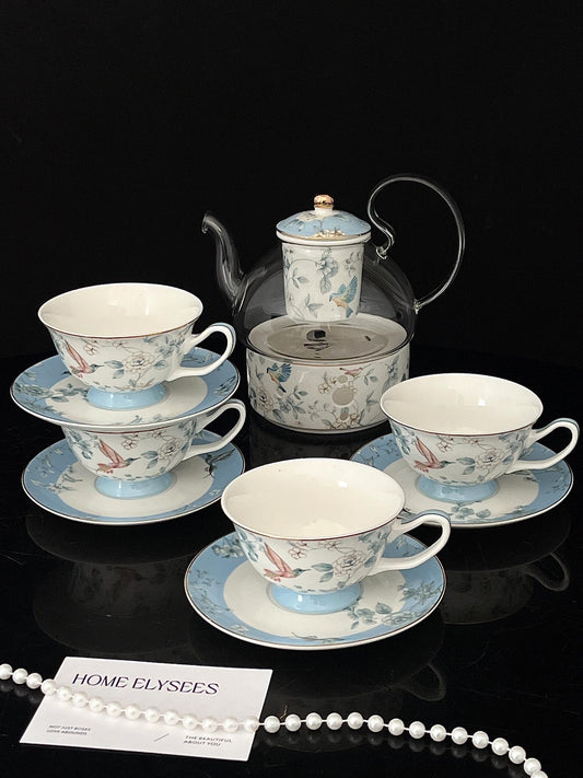 Beautiful Floral Tea Set!  Bone China Tea Cup British pastoral afternoon tea