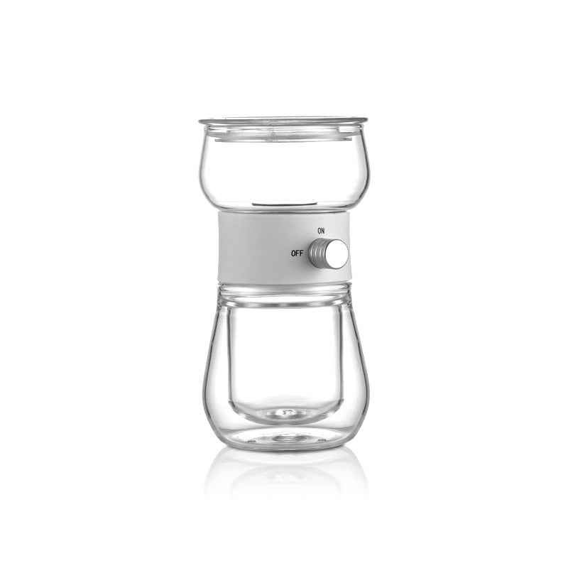 QuickEase Travel Tea Maker: Portable One-Touch Brew & Separate Cup for Effortless Tea Brewing on the Go