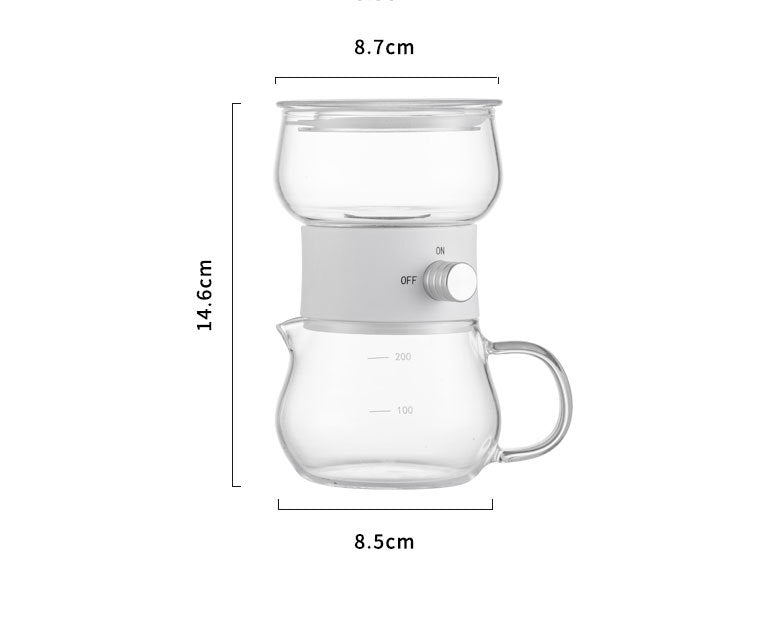 QuickEase Travel Tea Maker: Portable One-Touch Brew & Separate Cup for Effortless Tea Brewing on the Go