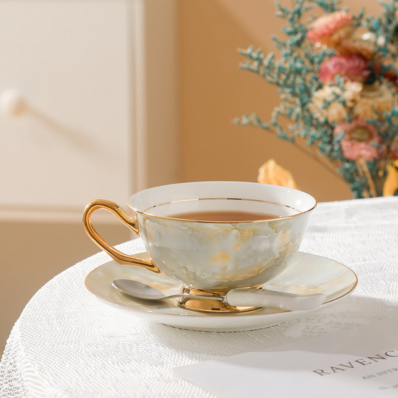 Bone china ceramic tea cup and saucer tea set gift