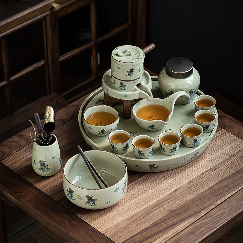 “Fu tiger“Gongfu Tea Set  Creative automatic teapot