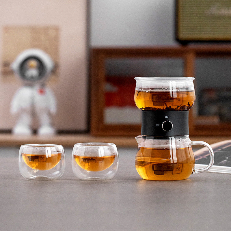 QuickEase Travel Tea Maker: Portable One-Touch Brew & Separate Cup for Effortless Tea Brewing on the Go