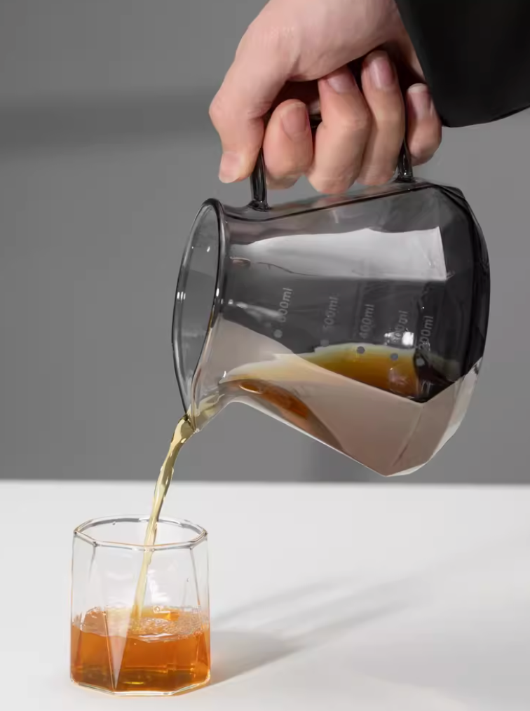 Coffee Brewing V60 Set with Walnut Wood Holder and Sharing Pot