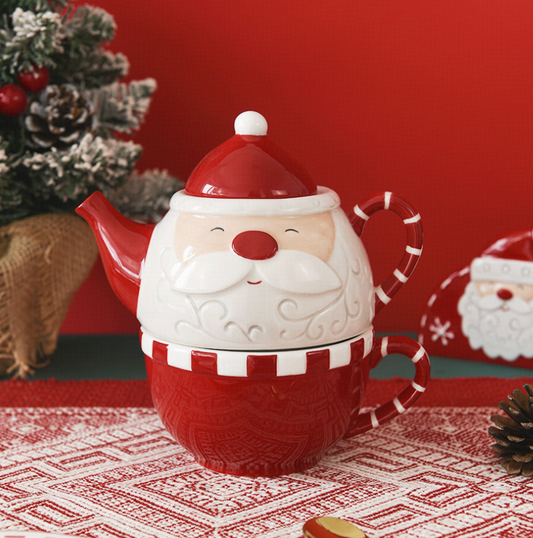 Santa's Creative Ceramic Tea Pot and Coffee Cup Set