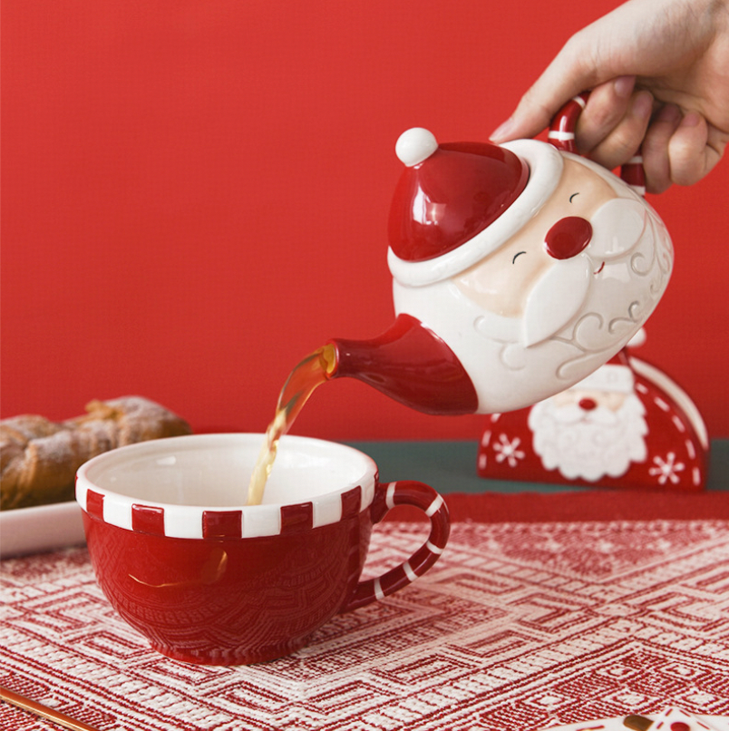 Santa's Creative Ceramic Tea Pot and Coffee Cup Set