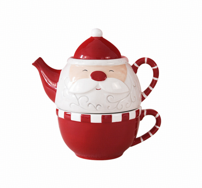Santa's Creative Ceramic Tea Pot and Coffee Cup Set
