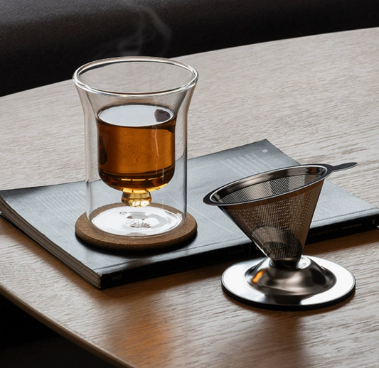 2026 New Creative Upside-Down Beer Glass Mug - High Borosilicate Double Wall Glass Tea Cup - Aesthetic Heat-Resistant Coffee Mug - Unique Gift for Beer Lovers &amp; Tea Enthusiasts